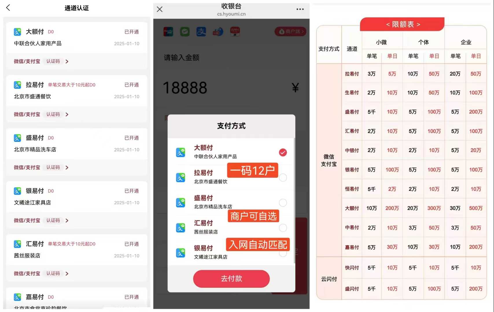 一碼聚付費率低至0.38%，一碼12戶支持微信／支付寶／云閃付
